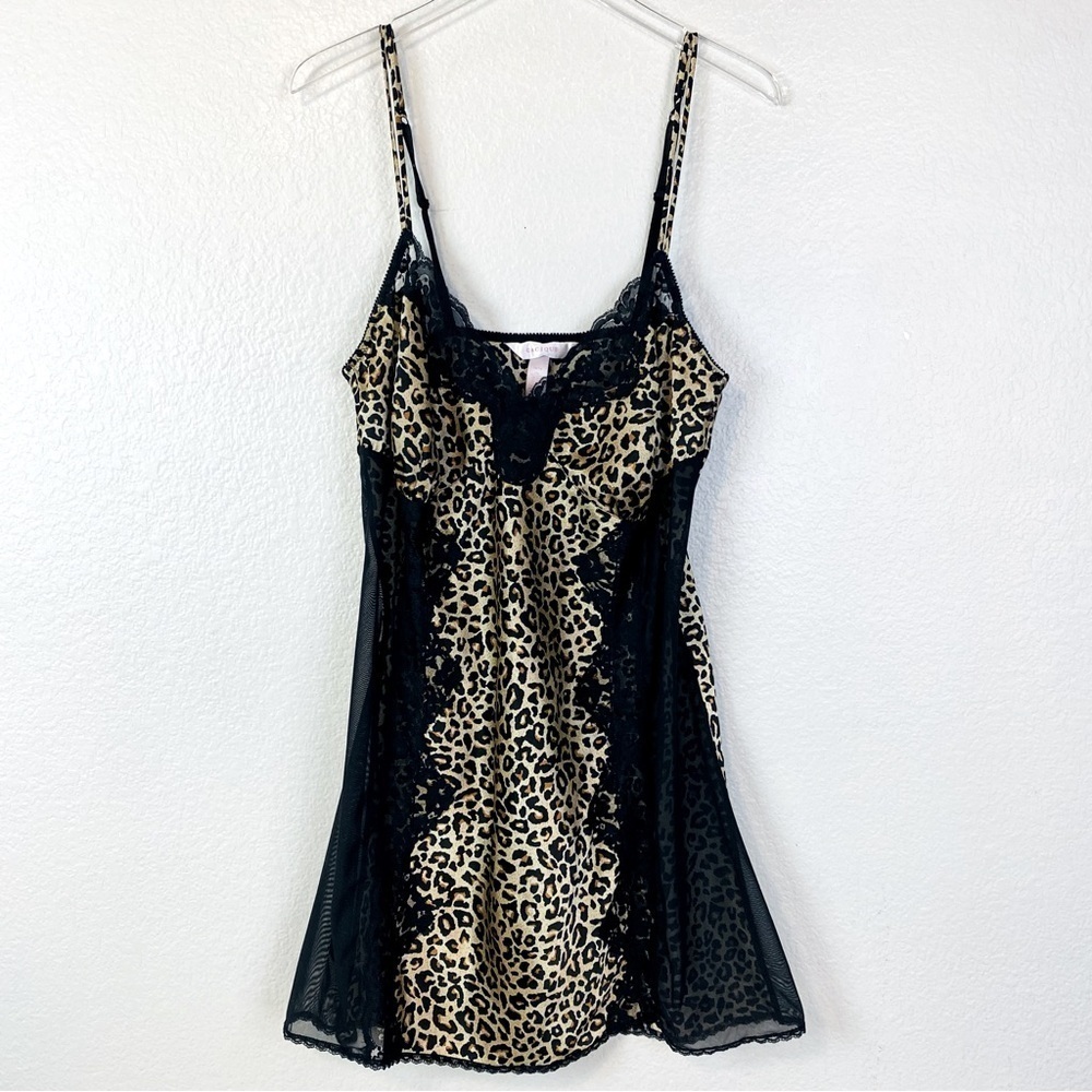 Cacique Cheetah Print Lace And Satin Chemise Size 14/16 - Picture 3 of 6